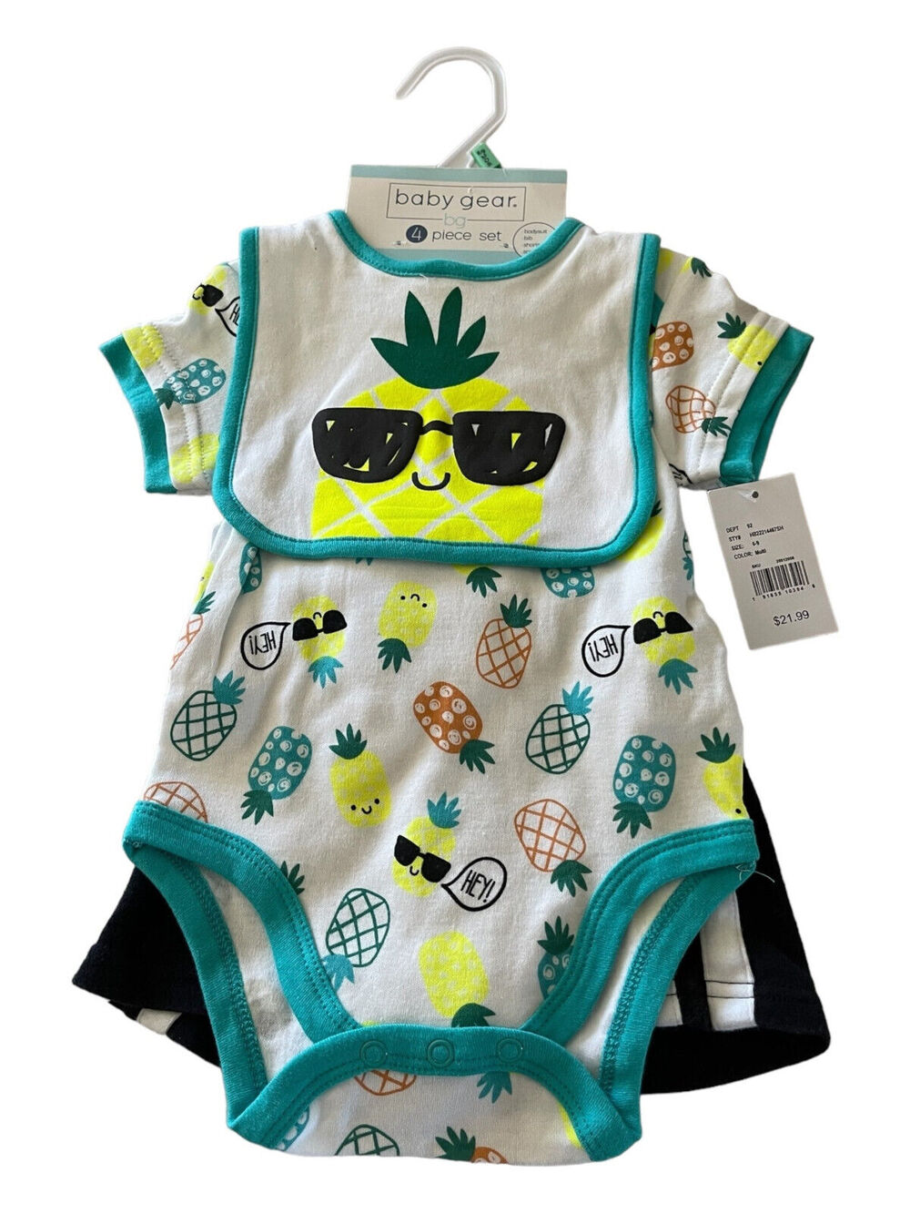 Baby Gear 4 Piece Set 6-9 Months Summer Pineaple